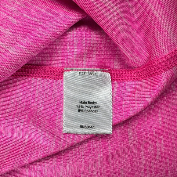 Z by Zella Pink 1/4 Zip Pullover Shirt Mock Neck L/S Stretch Space Dye Size XL - Picture 7 of 7